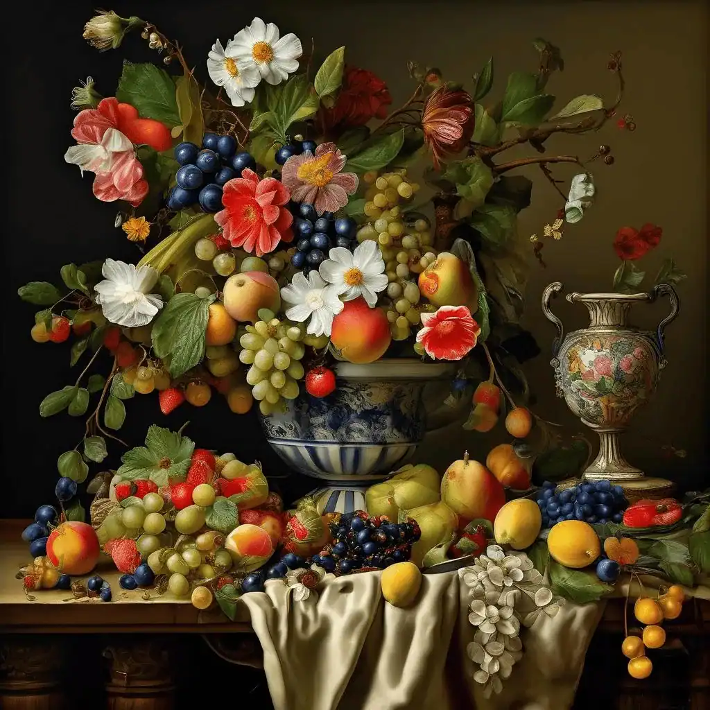 Natureza morta com frutos e flores – Josefa de Obidos