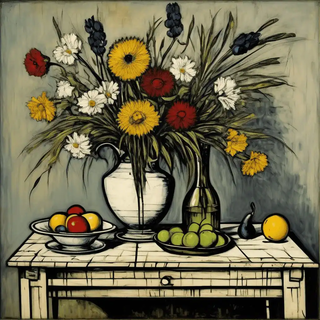 Ombelles dans un vase – Bernard Buffet