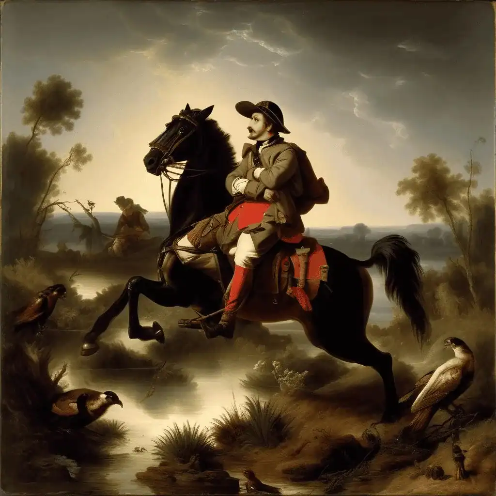 Hunting in the Pontine Marshes – Horace Vernet